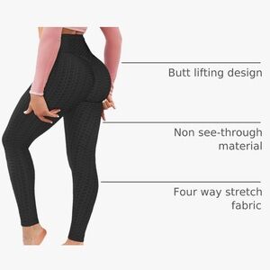 High-Waisted Black Butt Lifting Anti-Cellulite Leggings